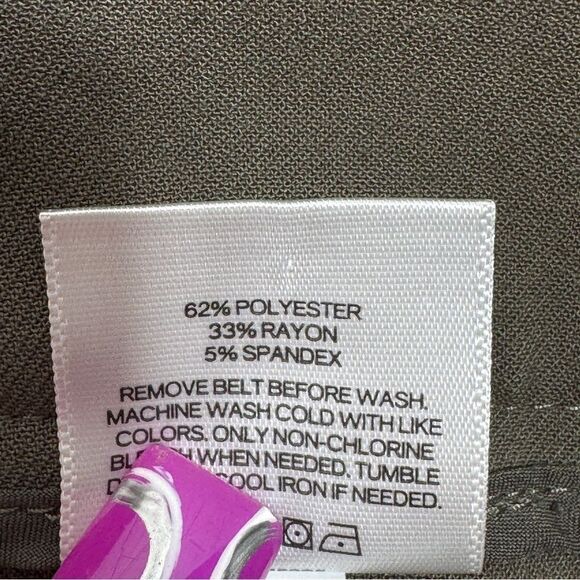 Express Super High Rise Pleated Ankle Cargo Utility Pants Olive Khaki Green 6 - Picture 13 of 16